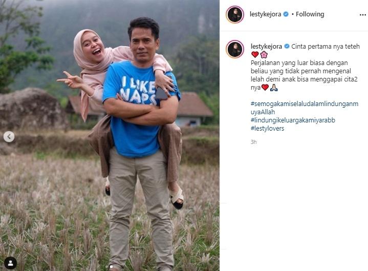 Lesty Kejora dan ayahnya. (Instagram/@lestykejora)