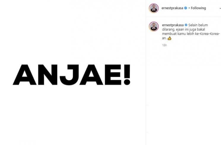 Postingan Ernest Prakasa. (Instagram/@ernestprakasa)