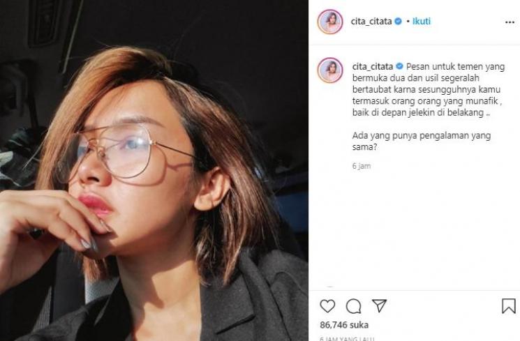 Unggahan Instagram Cita Citata