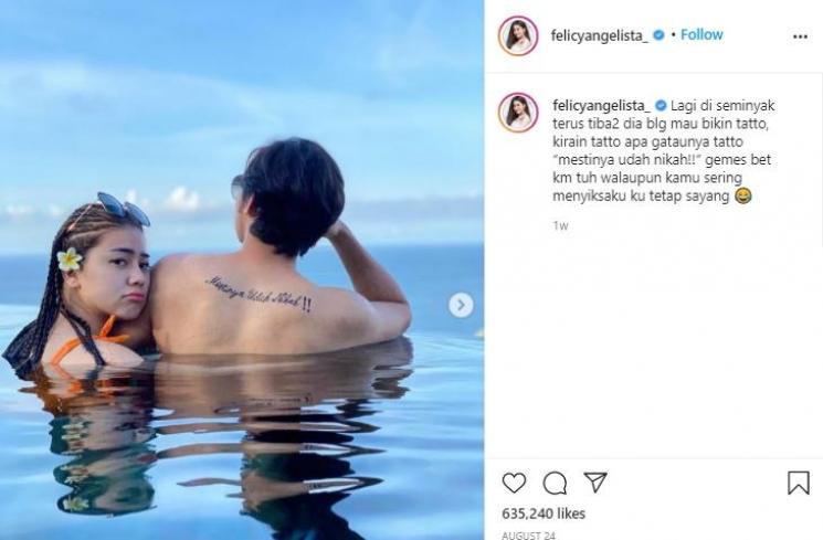 Kebersamaan Hito dan Felicya saat liburan (Instagram.com/felicyangelista_)