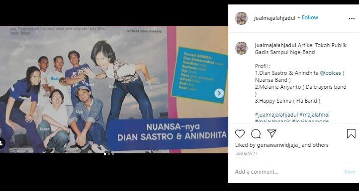 Nuansa Band, band masa sekolah Dian Sastrowardoyo. (Instagram/@jualmajalahjadul)