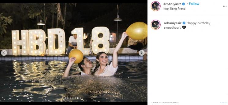 Ultah Syahra Larez (Instagram/@arbaniyasiz)