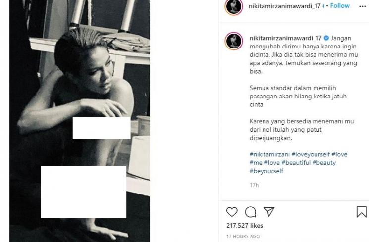 Nikita Mirzani foto tanpa busana (Instagram/@nikitamirzanimawardi_17)