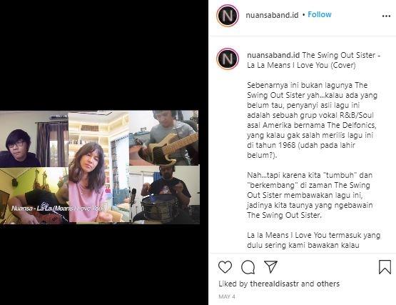 Nuansa Band, band masa sekolah Dian Sastrowardoyo. (Instagram/@nuansaband.id)