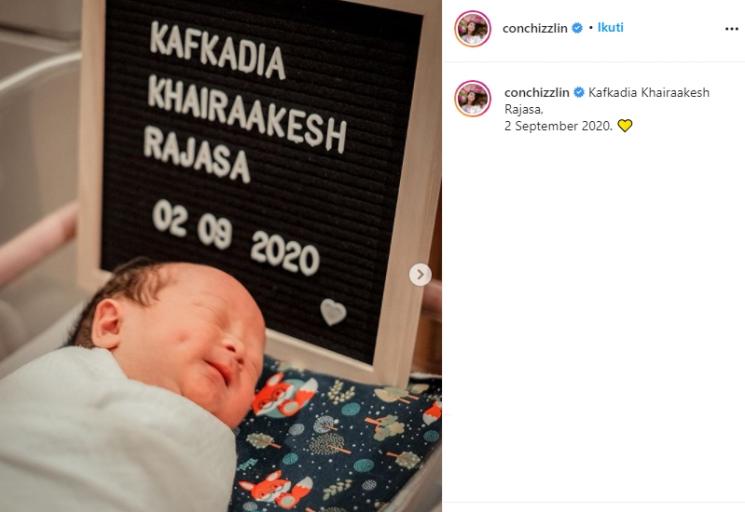 Conchita Caroline melahirkan (Instagram/@conchizzlin)