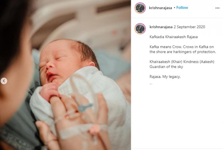 Conchita Caroline melahirkan (Instagram/@krishnarajasa)