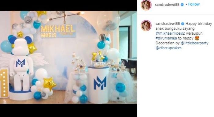 Momen ultah anak kedua Sandra Dewi. (Instagram/@sandradewi88)