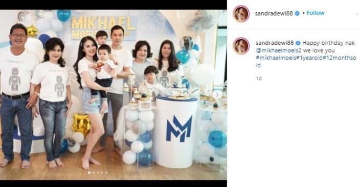 Momen ultah anak kedua Sandra Dewi. (Instagram/@sandradewi88)