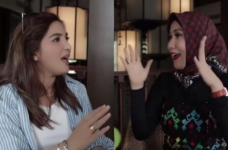 Ashanty diminta dampingi di pelaminan Aurel Hermansyah. (Youtube/VennaMelindaChannel)