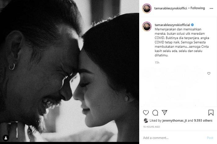 Jerinx SID dan Nora Alexandra (Instagram @tamarableszynskiofficial)