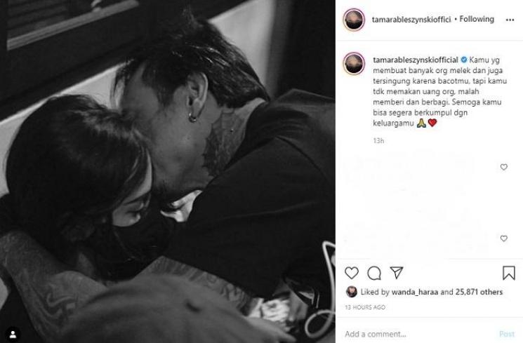 Jerinx SID dan Nora Alexandra (Instagram @tamarableszynskiofficial)