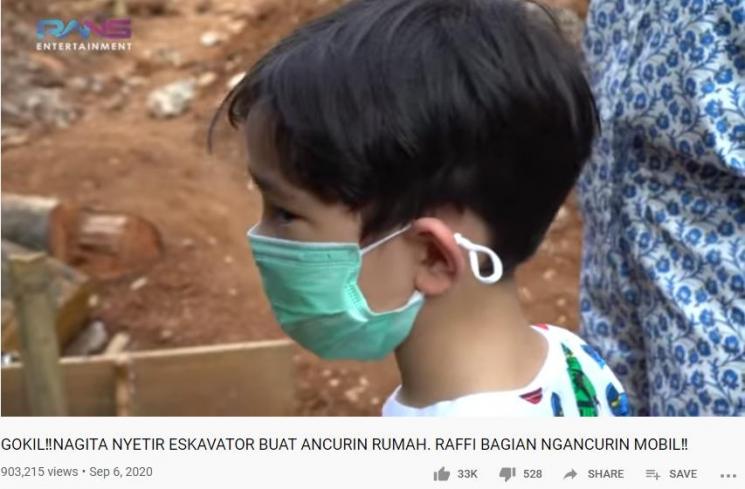 Rafathar saat melihat rumah barunya (Youtube.com/RansEntertainment)