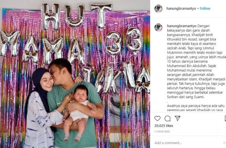 Hanung Bramantyo rayakan ulang tahun sang istri (Instagram.com/hanungbramantyo)