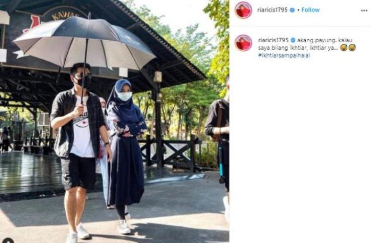 Ria Ricis dan Reza Surya Putra. (Instagram/@riaricis1795)