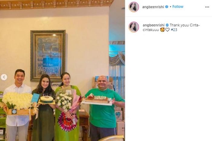 Potret baby bump Angbeen Rishi. (Instagram/@angbeenrishi)