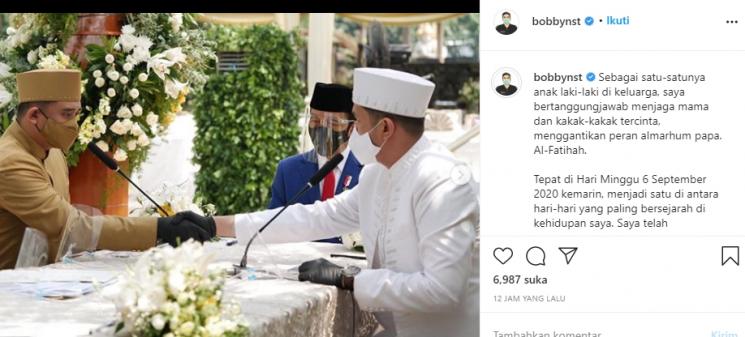 Pernikahan Kakak Ipar Kahiyang Ayu (Instagram/@bobbynst)