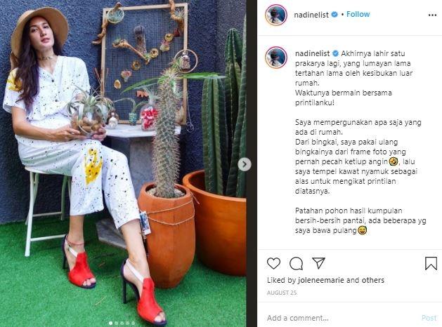 Sudut rumah Nadine Chandrawinata. (Instagram/@nadinelist)
