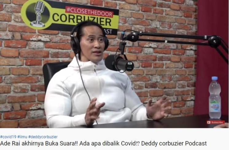 Ade Rai saat diundang dalam Podcast Deddy Corbuzier (Youtube.com/DeddyCorbuzier)