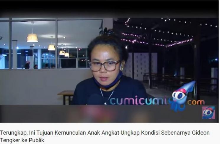 Rizka anak angkat Gideon Tengker (Youtube.com/Cumicumi)