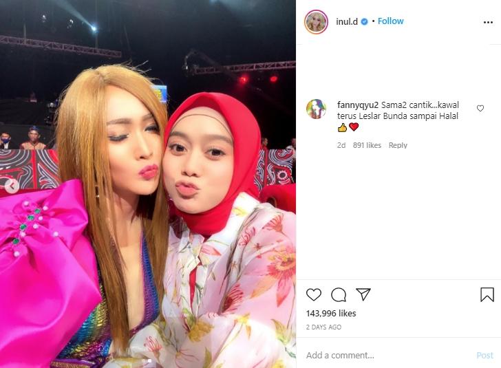 Inul Daratista bersama dengan Lesty (Instagram.com/inul.d)