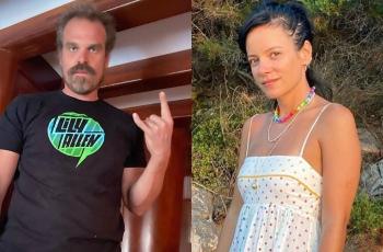 Foto di Trotoar Jalan, 5 Momen Pernikahan Lily Allen dan David Harbour