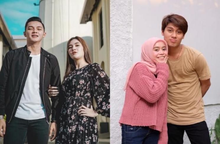 Dory Harsa dan Nella Kharisma (kiri) - Lesty Kejora dan Rizky Billa (kanan). (Instagram)