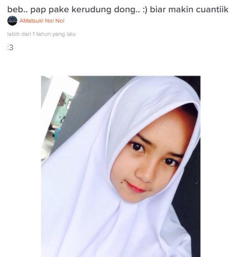 Potret hijab Beby Tsabina. (ask.fm/bebytsabina)