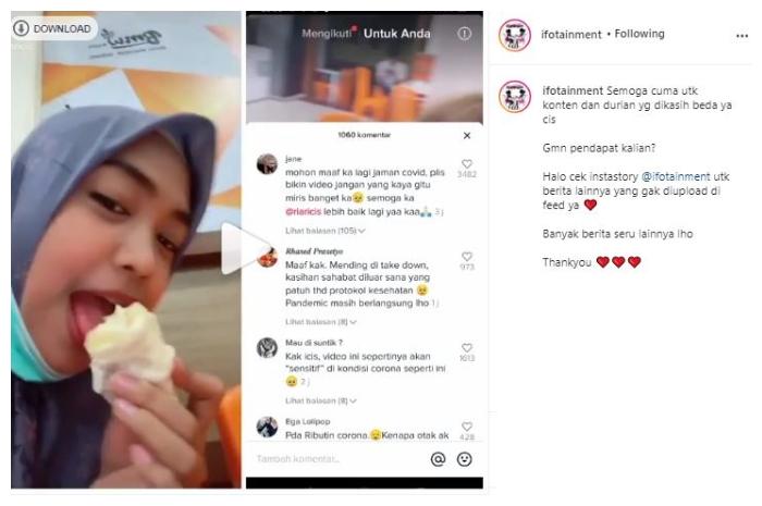 Ria Ricis. (Instagram/@ifotainment)