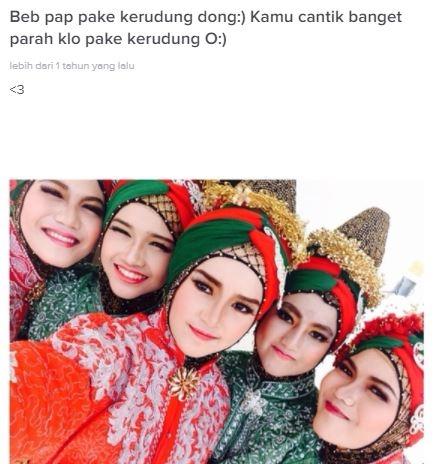 Potret hijab Beby Tsabina. (ask.fm/bebytsabina)