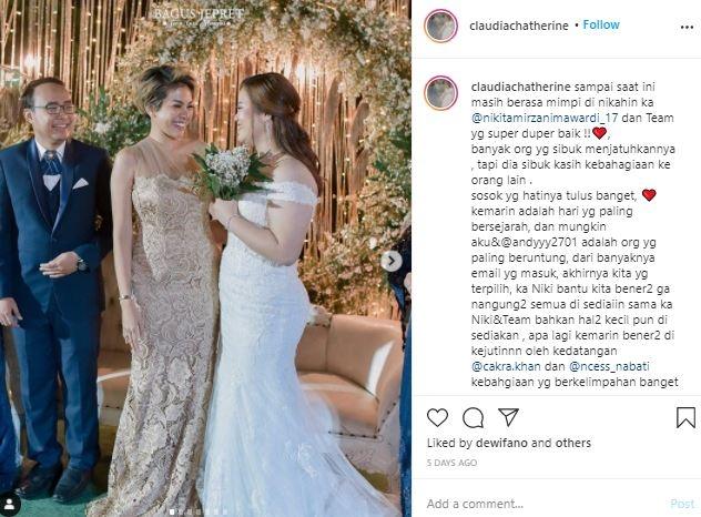 Nikita Mirzani nikahkan pasangan. (Instagram/@claudiacatherine)