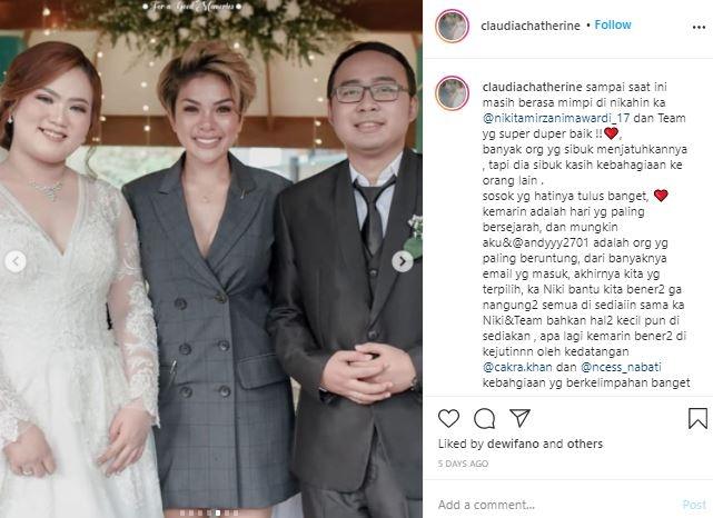 Nikita Mirzani nikahkan pasangan. (Instagram/@claudiacatherine)