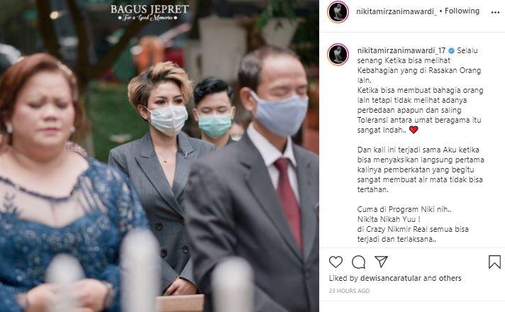 Nikita Mirzani nikahkan pasangan. (Instagram/@nikitamirzanimawardi_17)