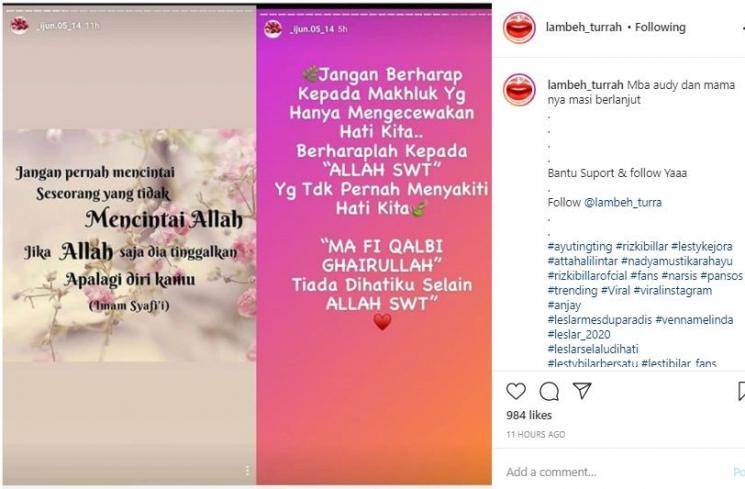 Curhatan ibu Audi Marissa (Instagram.com/lambe_turrah)