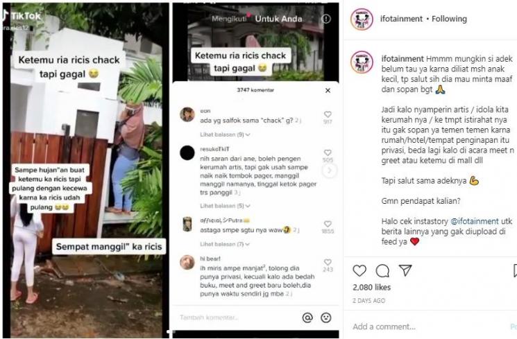 Penggemar nekat panjat pagar (Instagram.com/ifotainment)