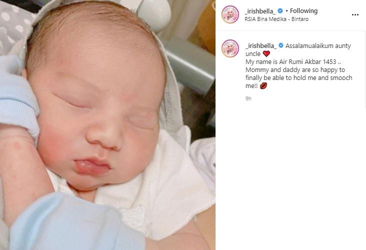 Bayi Irish Bella dan Ammar Zoni. (Instagram/@_irishbella_)