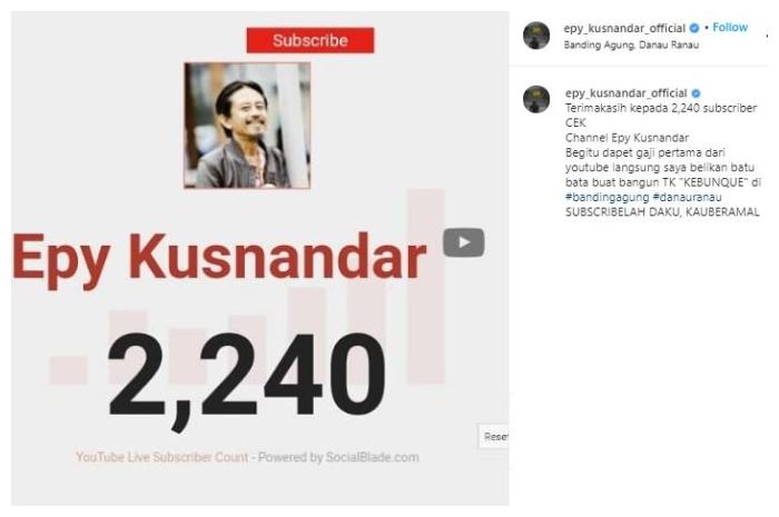 Sumber kekayaan Epy Kusnandar. (Instagram/@epy_kusnandar_official)