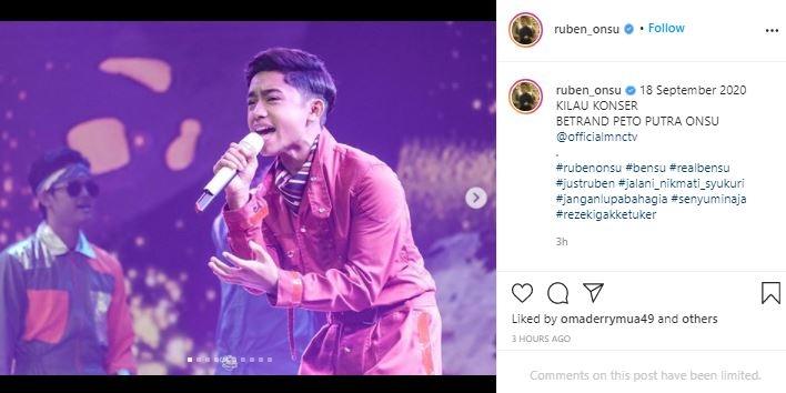 Betrand Peto di Kilau Konser. (Instagram/@ruben_onsu)