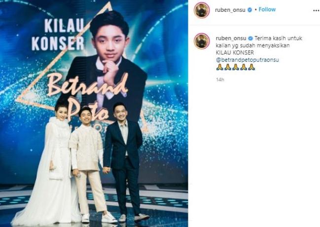 Betrand Peto di Kilau Konser. (Instagram/@ruben_onsu)