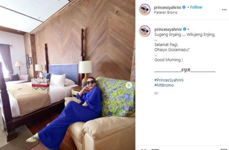 Syahrini saat berlibur bersama Reino Barack (Instagram.com/princesssyahrini)