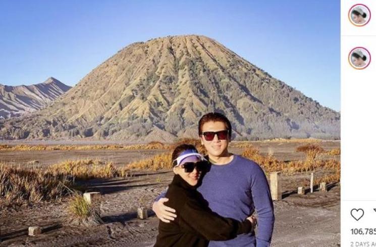 Syahrini saat berlibur bersama Reino Barack (Instagram.com/princesssyahrini)