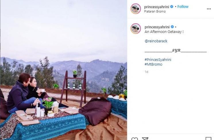 Syahrini saat berlibur bersama Reino Barack (Instagram.com/princesssyahrini)