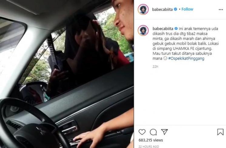 Babe Cabita unggah video dimaki pengamen (Instagram.com/babecabita)