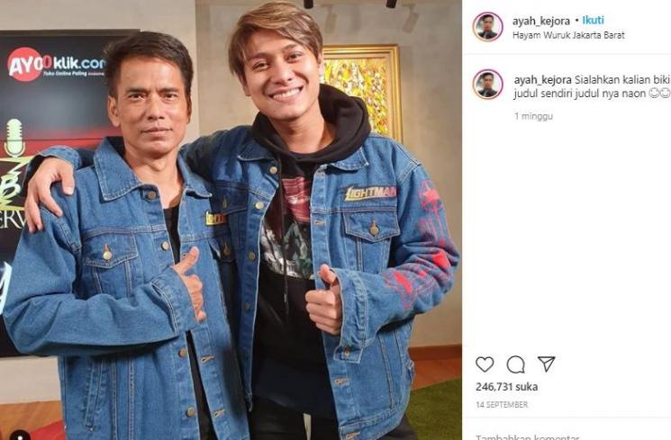 Rizky dan ayah Lesty (Instagram.com/ayah_kejora)
