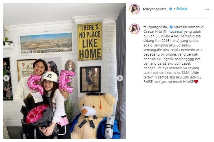 Felicya Angelista sidang skripsi. (Instagram/@felicyangelista_)