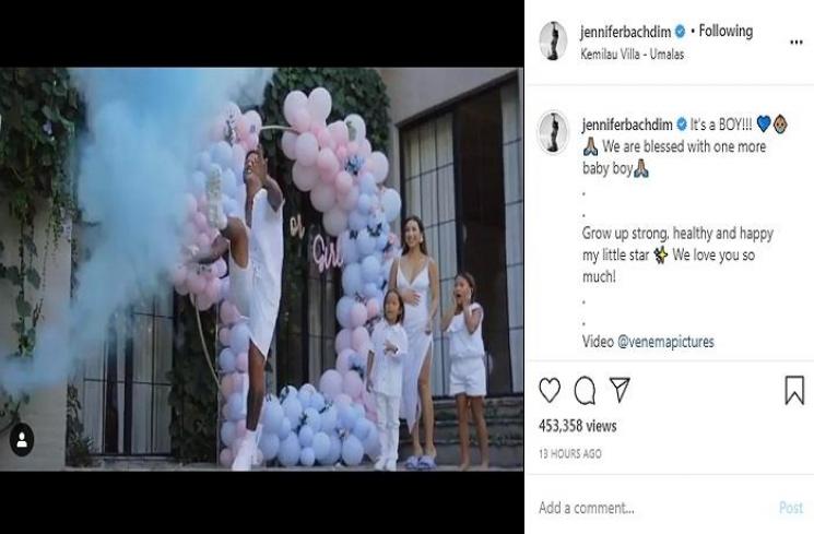 Baby shower Jennifer Bachdim (Instagram @jenniferbachdim)