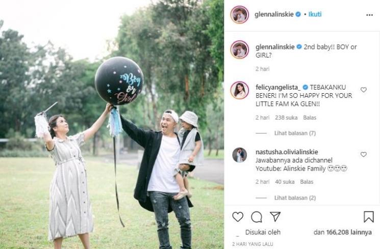 Chelsea, Glenn dan Nastusha sambut hadirnya anggota keluarga baru (Instagram.com/glennalinskie)