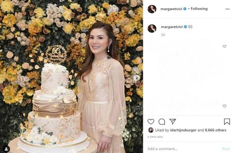 Boy William ikut rayakan ulang tahun calon mertuanya, Margaret Vivi (Instagram @margaretvivi)