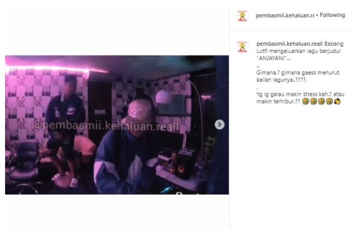 Lutfi Agizal. (Instagram/@pembasmii.kehaluan.reall)