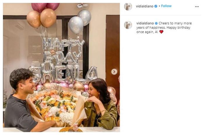 Momen ultah Sheila Dara. (Instagram/@vidialdiano)