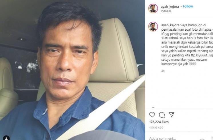 Unggahan ayah Lesty Kejora (Instagram.com/ayah_kejora)